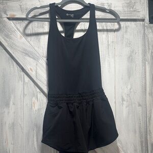 Black Athletic Romper